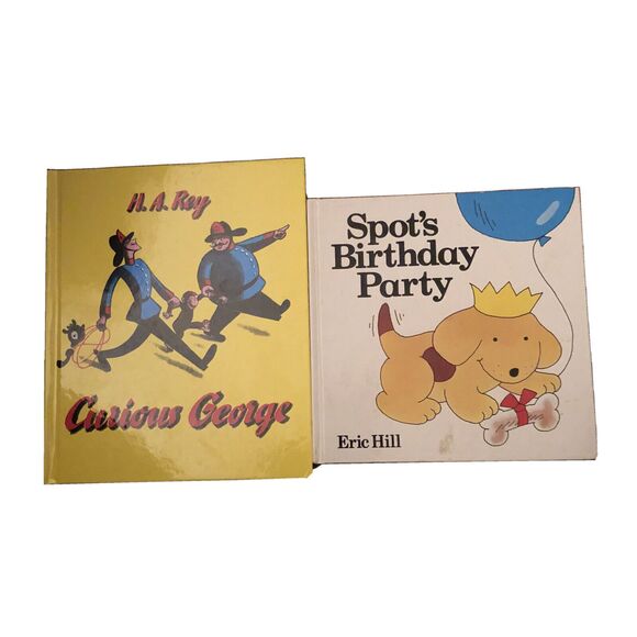 Curious George & Spot’s birthday Party- Lot Of‎ 2 Books - Picture 1 of 3